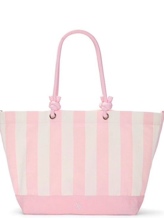 Victoria's Secret Handbags - Victoria’s Secret Heritage Stripe Rope Handle Tote Bag NEW